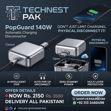 PopGuard 140W Automatic Charging Disconnector | Smart Auto Power Cut-Off Battery Guardian | Fast Charging Protector