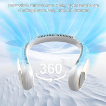 Portable Personal Neck Fan – Wearable Bladeless Cooling Fan, 360° All-Around Airflow, 3-Speed Adjustment USB Rechargeable for Outdoor & Indoor Use