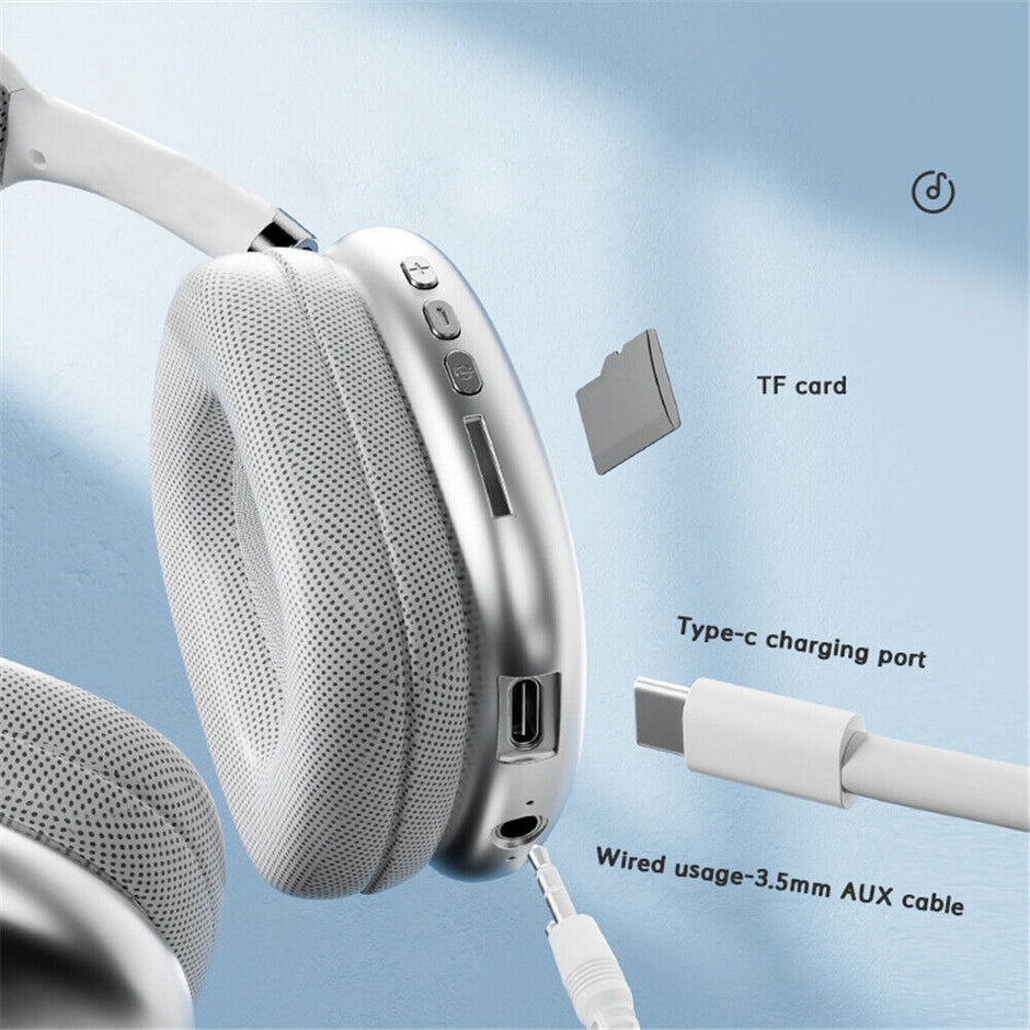 P9 Wireless Bluetooth Headphones – Fidelity Stereo Sound with Foldable Design, Soft Cushion Comfort, and Multi-Mode Playback ( Mix Color)