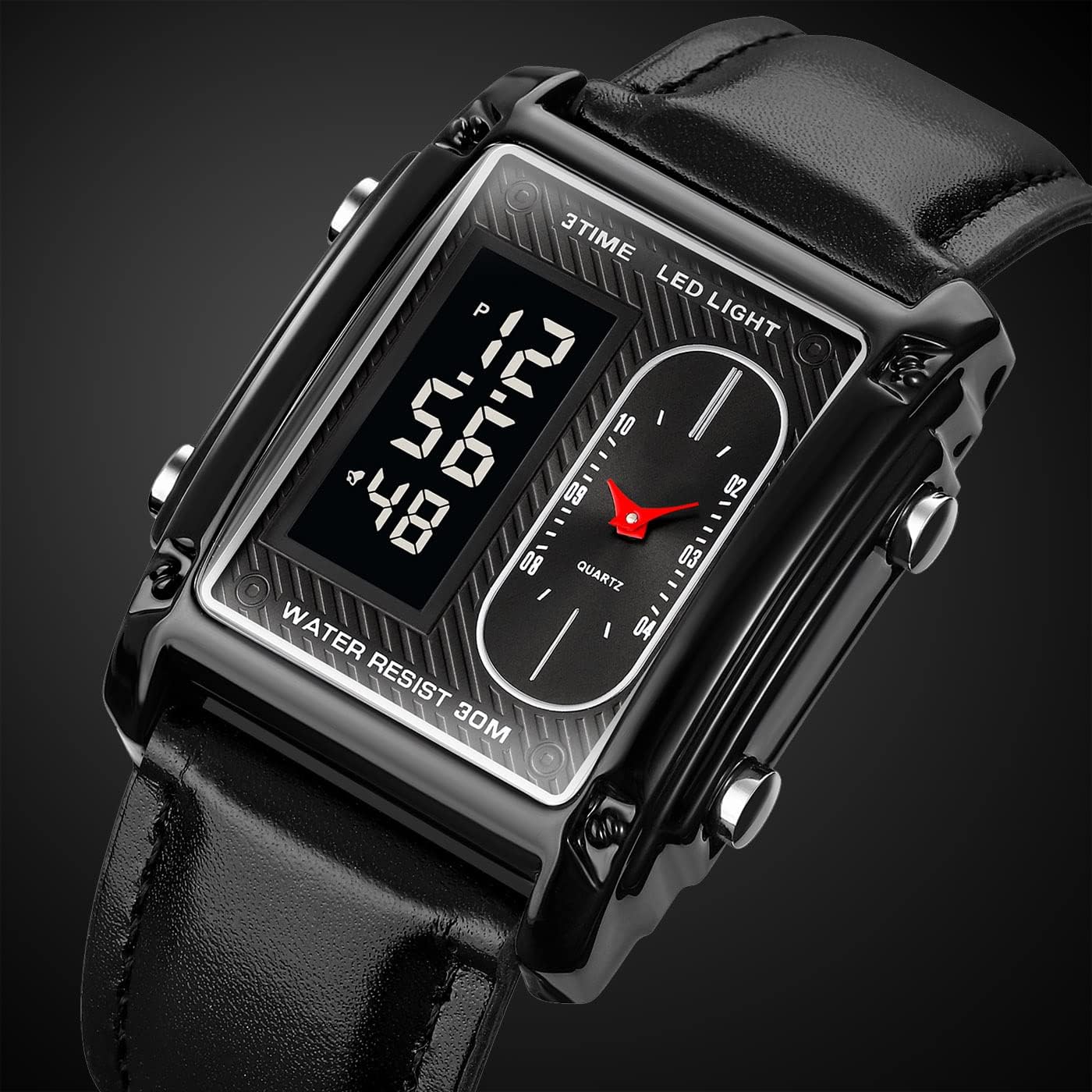 Original Skmei 1868 Boys New Style Design Famous Watch Digital Analog Mens Wrist Watches for Men Luxury Watch - Without Box - Black With Golden Case