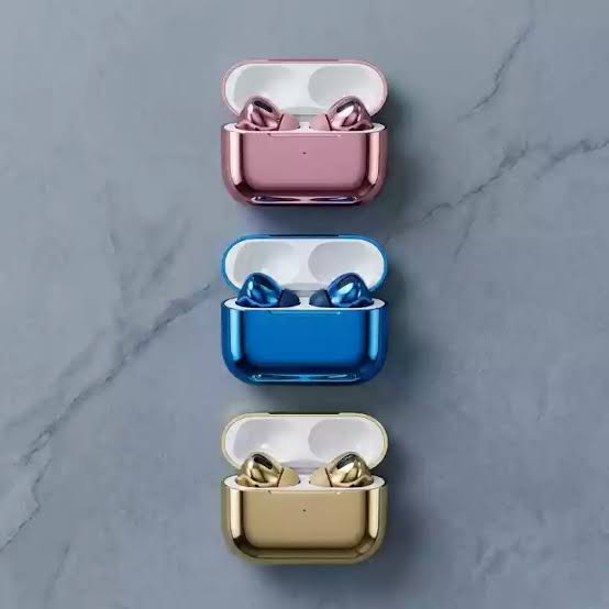 Premium AirPod Pro 2 Glossy Edition - Stylish Shining Wireless Earbuds with High-Fidelity Sound - Without Box - Random Color